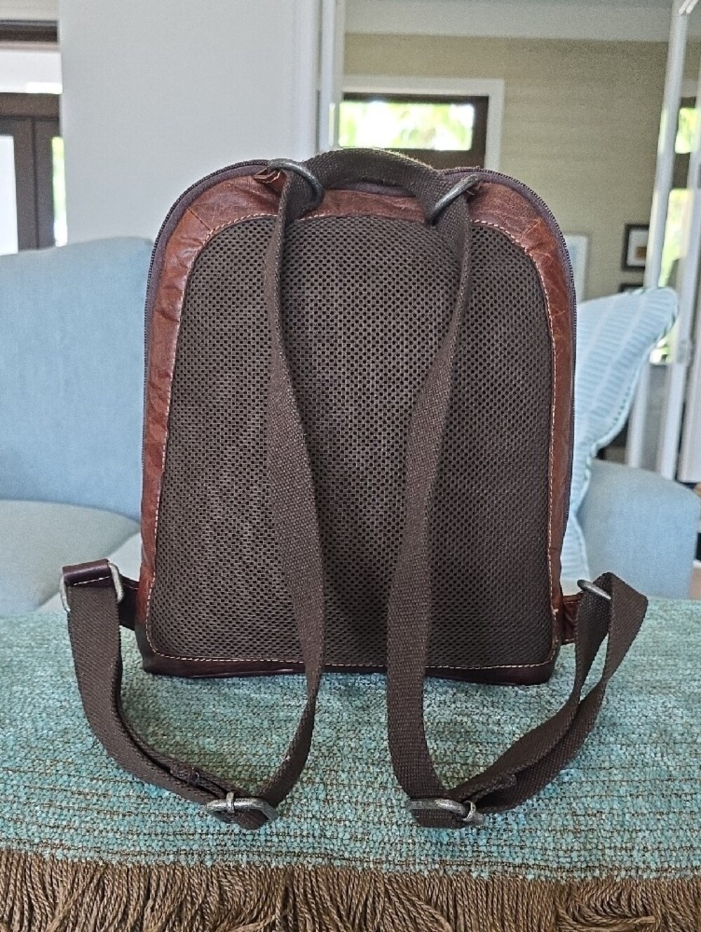 Jack Georges Small Brown Leather Backpack — Women - Picture 4 of 15